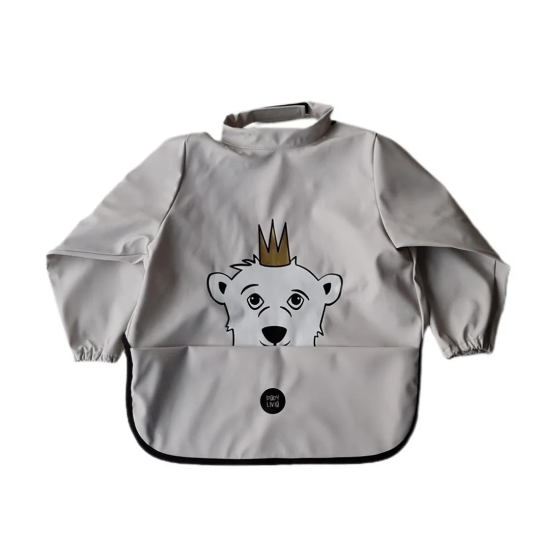 babero_de_manga_larga_oso_0.webp Clearance Babero de manga larga Oso Polar Baberos