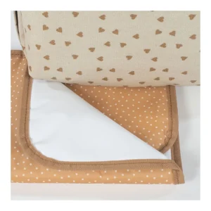 Outlet Bolsa canastilla corazones Poppy Canela Bolsos