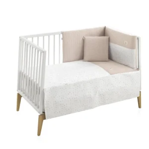 New Colcha y Protector Cuna 60 Rabbit Beige Edredón Y Protector