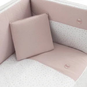 Best Colcha y Protector Cuna 60 Plumeti Rosa Edredón Y Protector