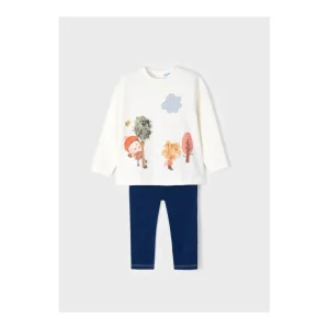 Fashion Conjunto leggings apliques Conjuntos