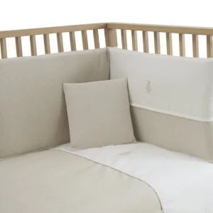 Online Funda Nordica + Protector Cuna 70 Lino Beige Edredón Y Protector