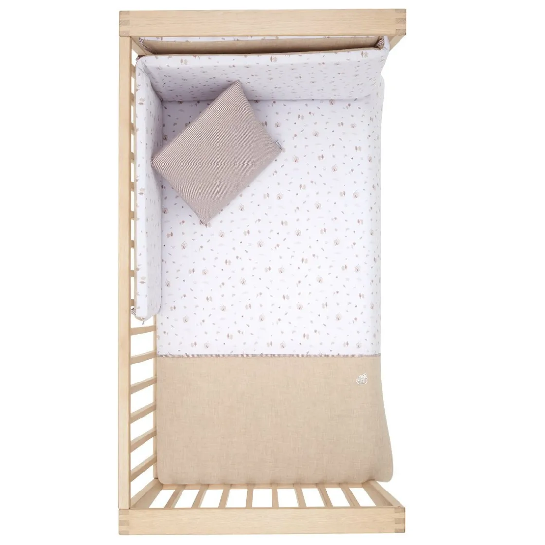 funda_nordica__protector__3-4.webp Clearance Funda Nordica + Protector Cuna 60 Greeny Beige Edredón Y Protector