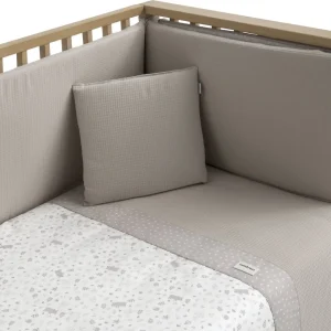Discount Funda nordica y protector Cuna 60 Abete Beige Edredón Y Protector