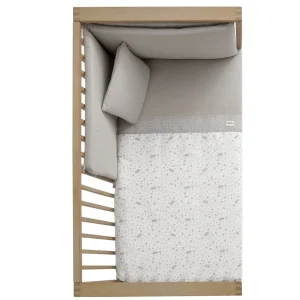 Discount Funda nordica y protector Cuna 60 Abete Beige Edredón Y Protector