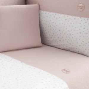 Sale Funda Nordica y Protector Cuna 60 Plumeti Rosa Edredón Y Protector