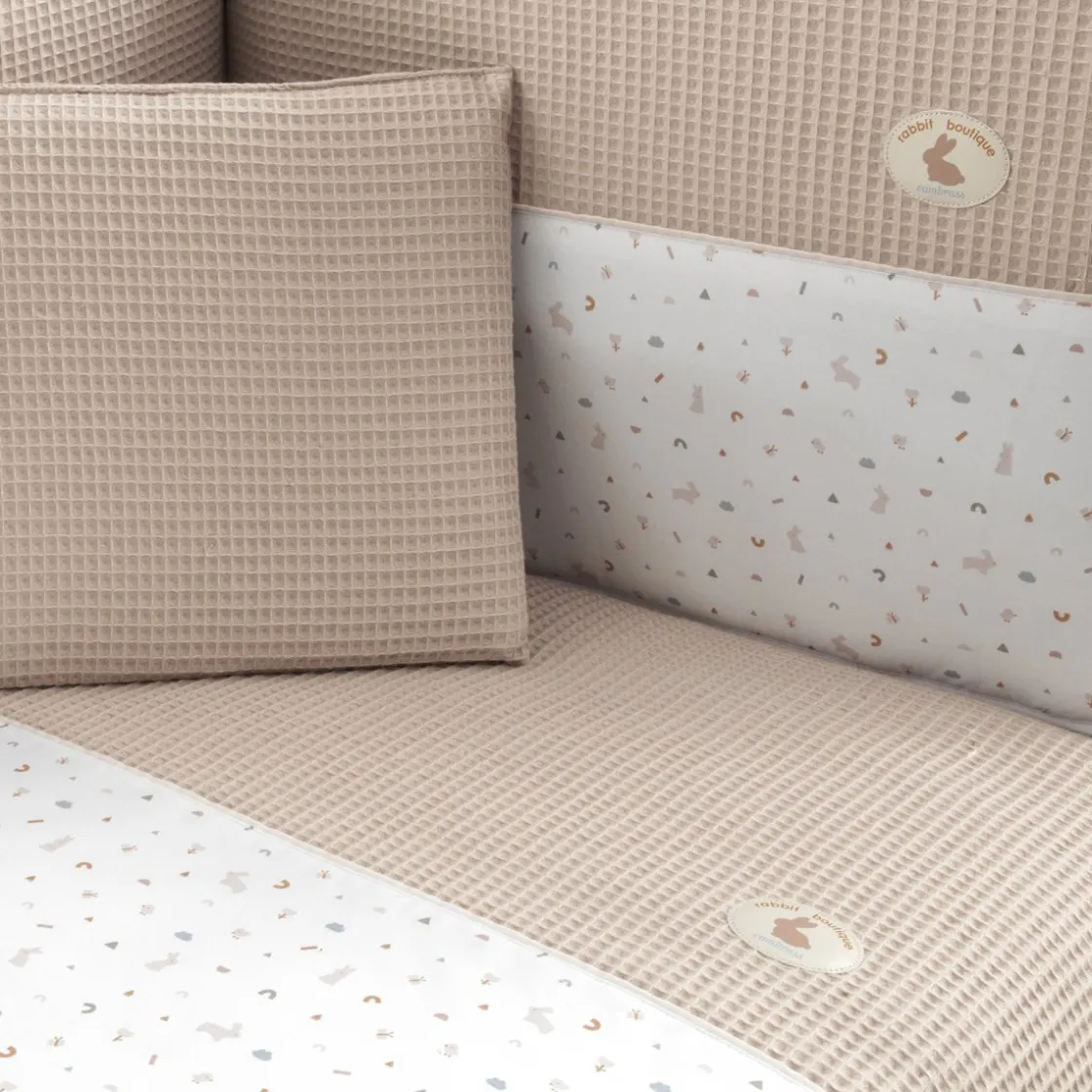 funda_nordica_y_protector_2.webp Sale Funda Nordica y Protector Cuna 70 Rabbit Beige Edredón Y Protector