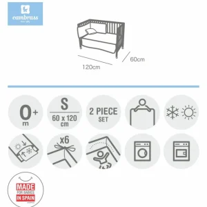 Outlet Funda Nordica y Protector Cuna 70 Magia Gris Edredón Y Protector