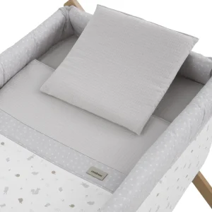 Clearance Minicuna Tijera Madera Ardi Gris/Natural Minicunas