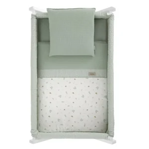 Discount Minicuna Tijera Madera Ardi Verde/Blanco Minicunas