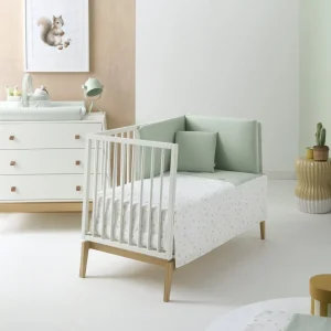 Discount Minicuna Tijera Madera Ardi Verde/Blanco Minicunas
