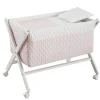 Sale Minicuna Tijera Madera Soft Rosa/Bco Minicunas