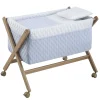 Outlet Minicuna Tijera Madera Soft Celeste/Natural Minicunas