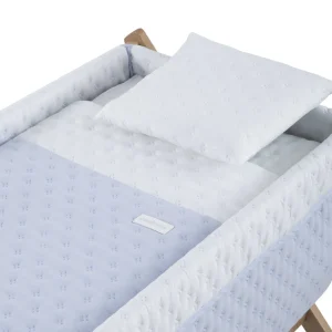 Outlet Minicuna Tijera Madera Soft Celeste/Natural Minicunas