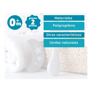 Hot Set peine cerdas naturales 2 pzas Accesorios