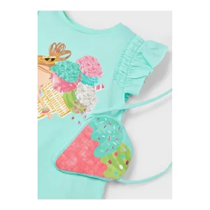 Clearance Vestido algodon con bolso Vestidos