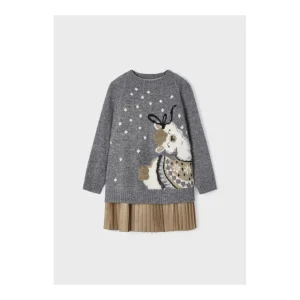 Clearance Vestido tricot intarsia Conjuntos