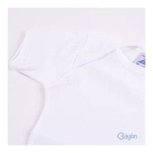 Outlet Body cuello americano calado ositos manga corta Ropa Interior