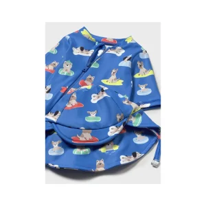 New Conjunto baño con gorro perritos Bañadores
