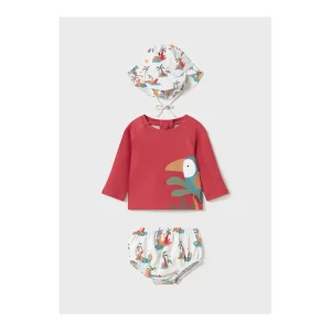 Best Conjunto baño y gorro loritos Bañadores