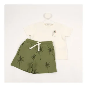 New Conjunto camiseta y bermuda Palmera Conjuntos