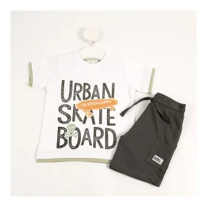 Sale Conjunto camiseta y bermuda urban skate Conjuntos