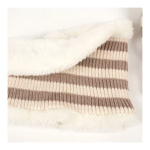 Discount Conjunto gorro pompon y cuello rayas Manoplas Y Gorros