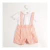 Clearance Conjunto 2p peto cuadros Pololos Y Ranitas