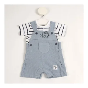 Fashion Conjunto peto camiseta rayas Conjuntos