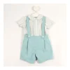 Fashion Conjunto peto y camisa rayas Pololos Y Ranitas