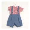 Clearance Conjunto peto y camisa vichy Pololos Y Ranitas