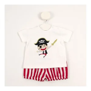 New Conjunto ranita camiseta niño Pirata Pololos Y Ranitas