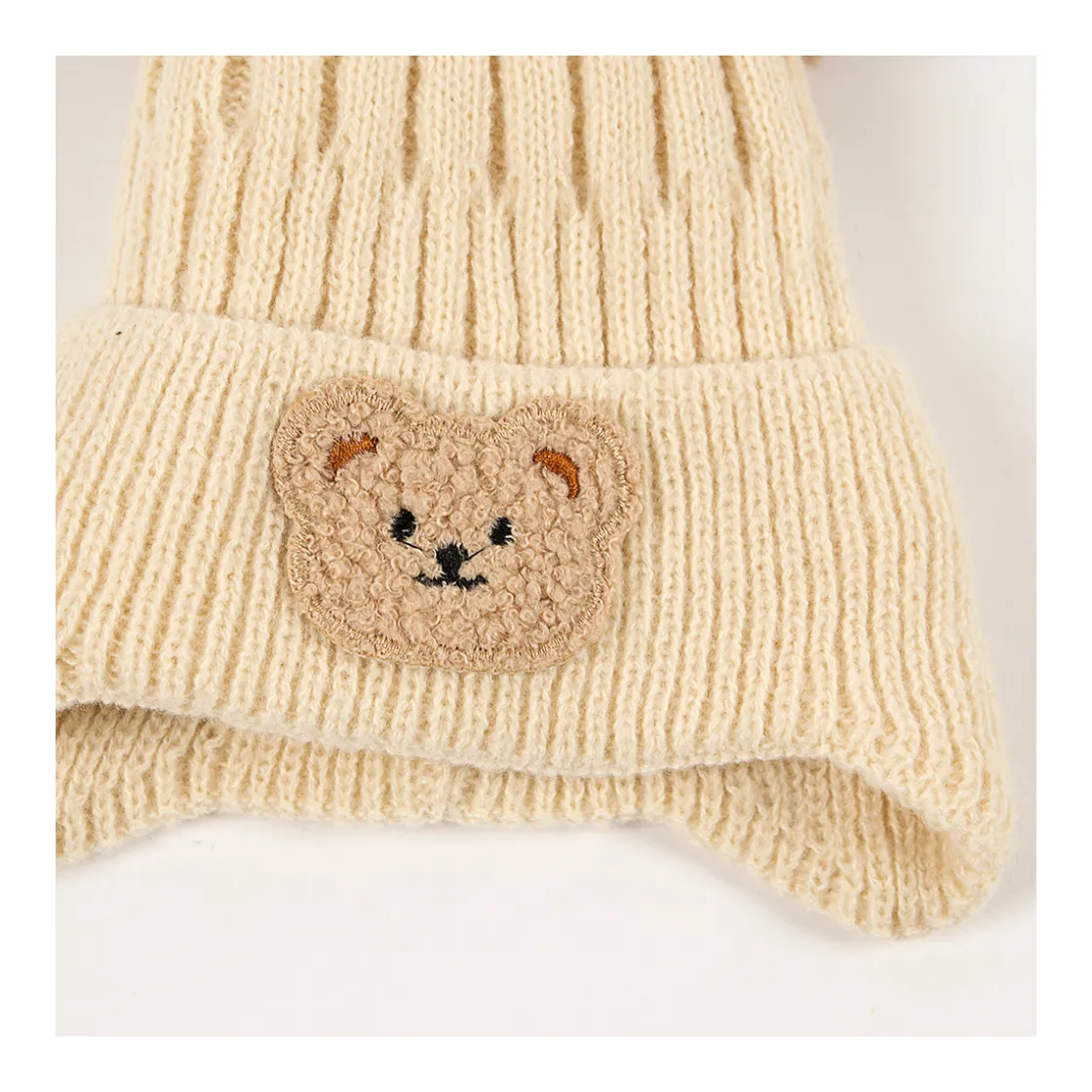 gorro_dos_pompones_bebe_o_1.webp Sale Gorro dos pompones bebe Oso Manoplas Y Gorros