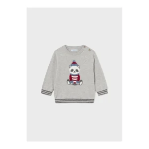Clearance Jersey intarsia bordados panda Chaquetas Y Jerseys