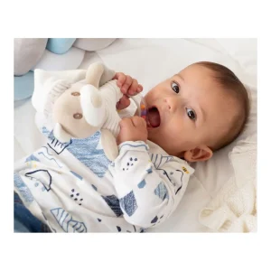 Best Peluche sonajero osito beige con gorro Juguetes