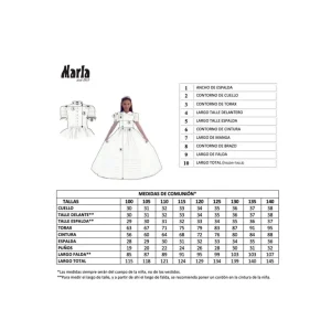 Sale Vestido comunion manga corta gasa Bautizo, Ceremonia Y Comunión