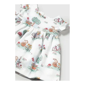 Fashion Vestido con ranita estampado conejos Jesusitos