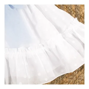 Sale Vestido volantes cinto flores Bautizo, Ceremonia Y Comunión